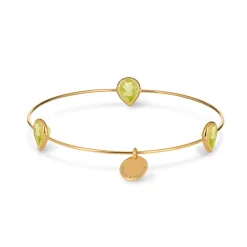 Leora Teardrop Shaped Gemstone Bangle in Lemon Quartz