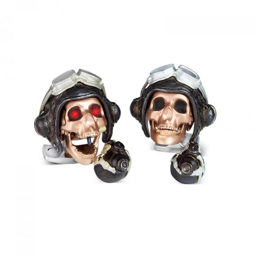 Limited Edition LED Pilot Skull Cufflinks