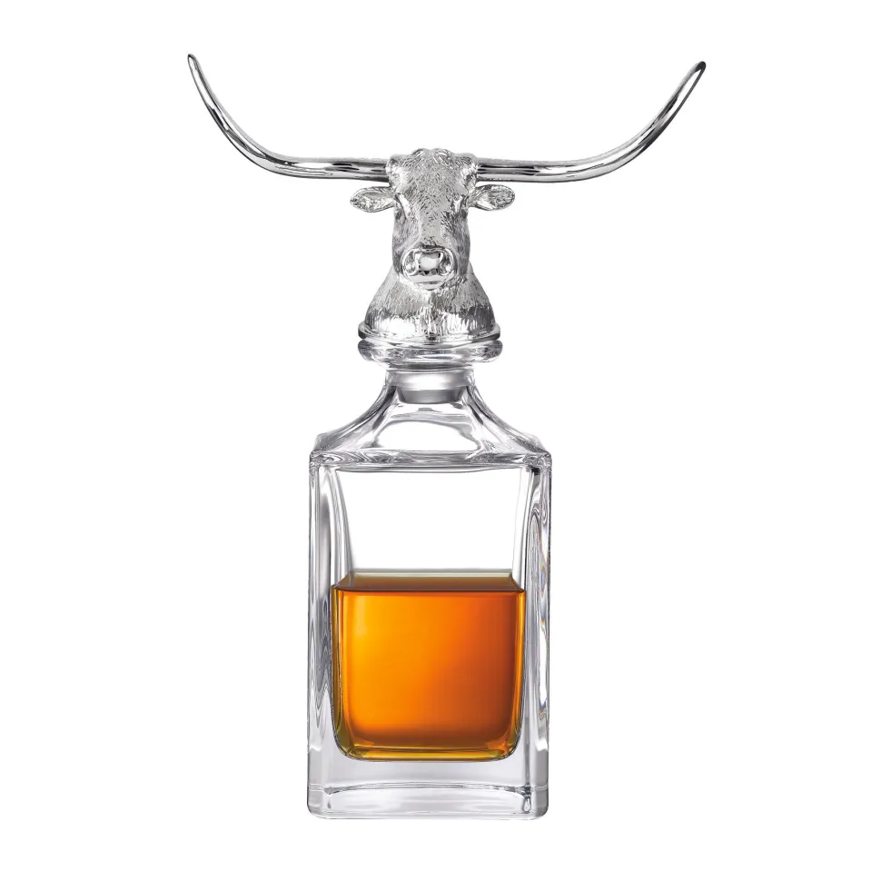 Longhorn Bull Crystal Decanter