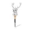 Luxury Stag Head Corkscrew In Silver Finish
