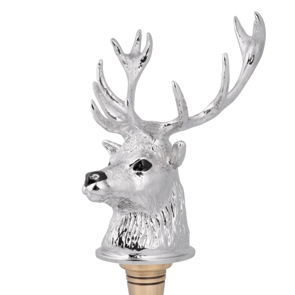 Luxury Stag Head Corkscrew In Silver Finish