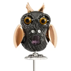 Mechanical Owl Lapel Pin