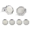 Octagonal Mother-Of-Pearl Dress Stud Set