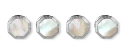 Octagonal Mother-Of-Pearl Dress Stud Set