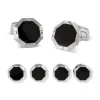 Octagonal Onyx Dress Stud Set