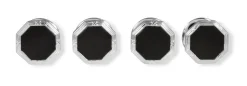 Octagonal Onyx Dress Stud Set