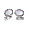 Oval Cufflinks with Mother-of-Pearl
