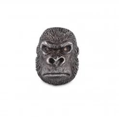 Oxidised Sterling Silver Grumpy Gorilla Ring