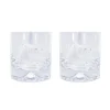 Pair of Glass Tumblers With Engraved Bulldog