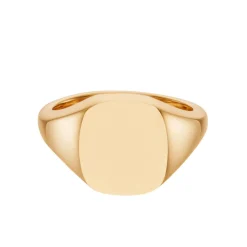 Rose Gold Cushion Signet Ring (12x10mm) – 9ct