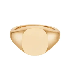 Rose Gold Cushion Signet Ring (14x13mm) - 9ct