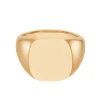 Rose Gold Cushion Signet Ring (16.5x15mm) – 9ct