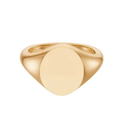 Rose Gold Oval Signet Ring (14.5x11.5mm) – 9ct