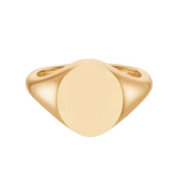 Rose Gold Oval Signet Ring (12x10mm) – 18ct