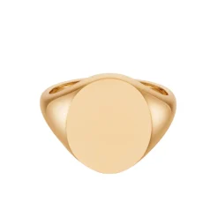 Rose Gold Oval Signet Ring (16.5x14mm) – 9ct