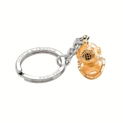 Rose Gold Plated Divers Helmet Keyring