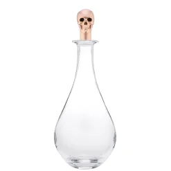 Rose Gold Skull Wine Decanter