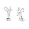 Sterling Silver African Antelope Cufflinks