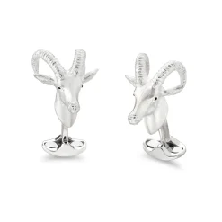 Sterling Silver African Antelope Cufflinks