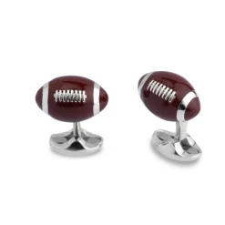 Sterling Silver American Football Cufflinks
