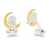 Sterling Silver Astronaut And Moon Cufflinks