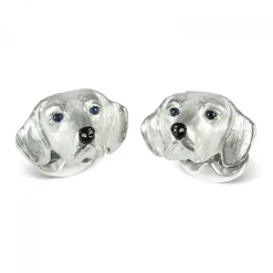 Sterling Silver Beagle Dog Cufflinks