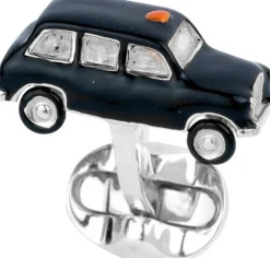 Sterling Silver Black Cab Cufflinks