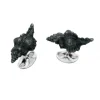 Sterling Silver Black Seashell Cufflinks