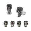 Sterling Silver Black Spinel Skull Dress Set