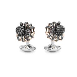 Sterling Silver Black Spinel Spider Dress Set