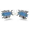 Sterling Silver Blue Centipede Cufflinks