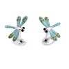 Sterling Silver Blue Dragonfly Cufflinks