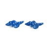 Sterling Silver Blue Enamel Seashell Cufflinks