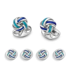 Sterling Silver Blue Knot Dress Set