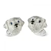 Sterling Silver Border Terrier Dog Cufflinks