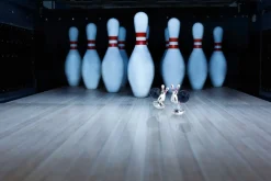 Sterling Silver Bowling Ball And Skittles Cufflinks