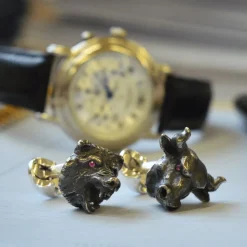 Sterling Silver Bull & Bear Dress Set