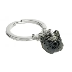 Sterling Silver Bull Dog Keyring
