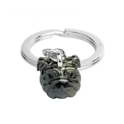 Sterling Silver Bull Dog Keyring