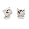 Sterling Silver Bulldog with Cigar Cufflinks