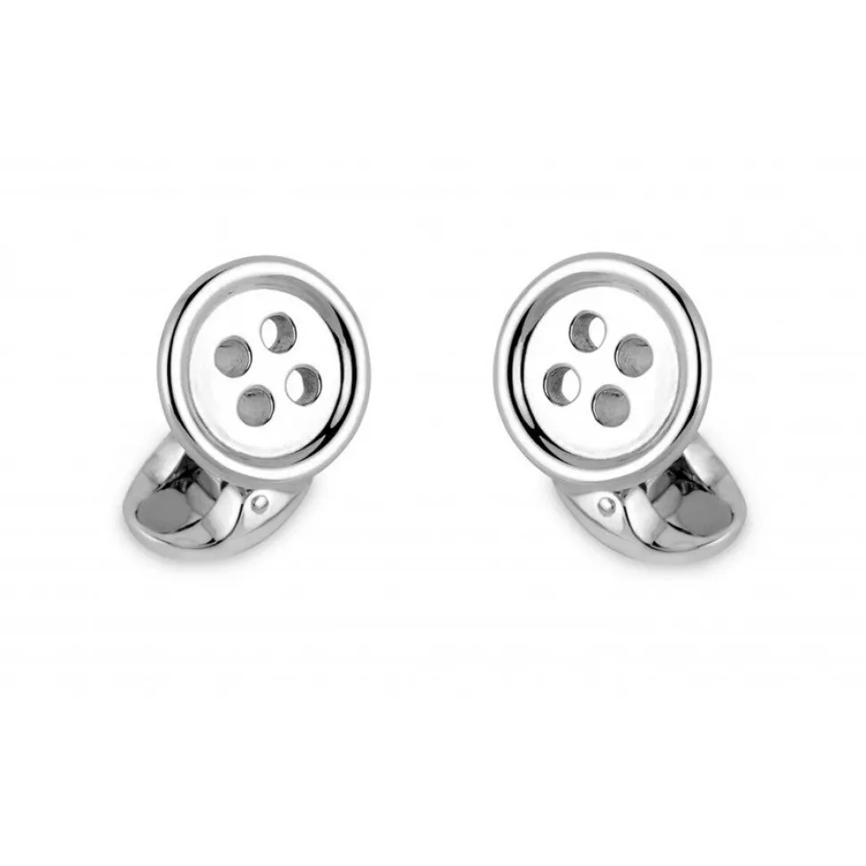 Sterling Silver Button Cufflinks