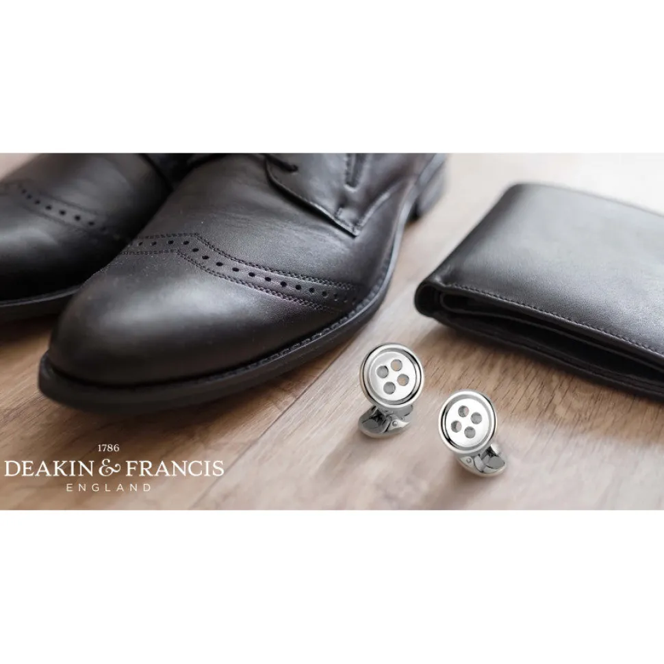 Sterling Silver Button Cufflinks