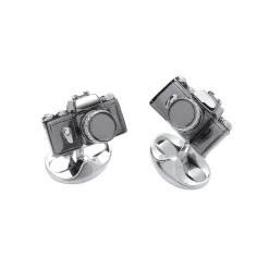 Sterling Silver Camera Cufflinks