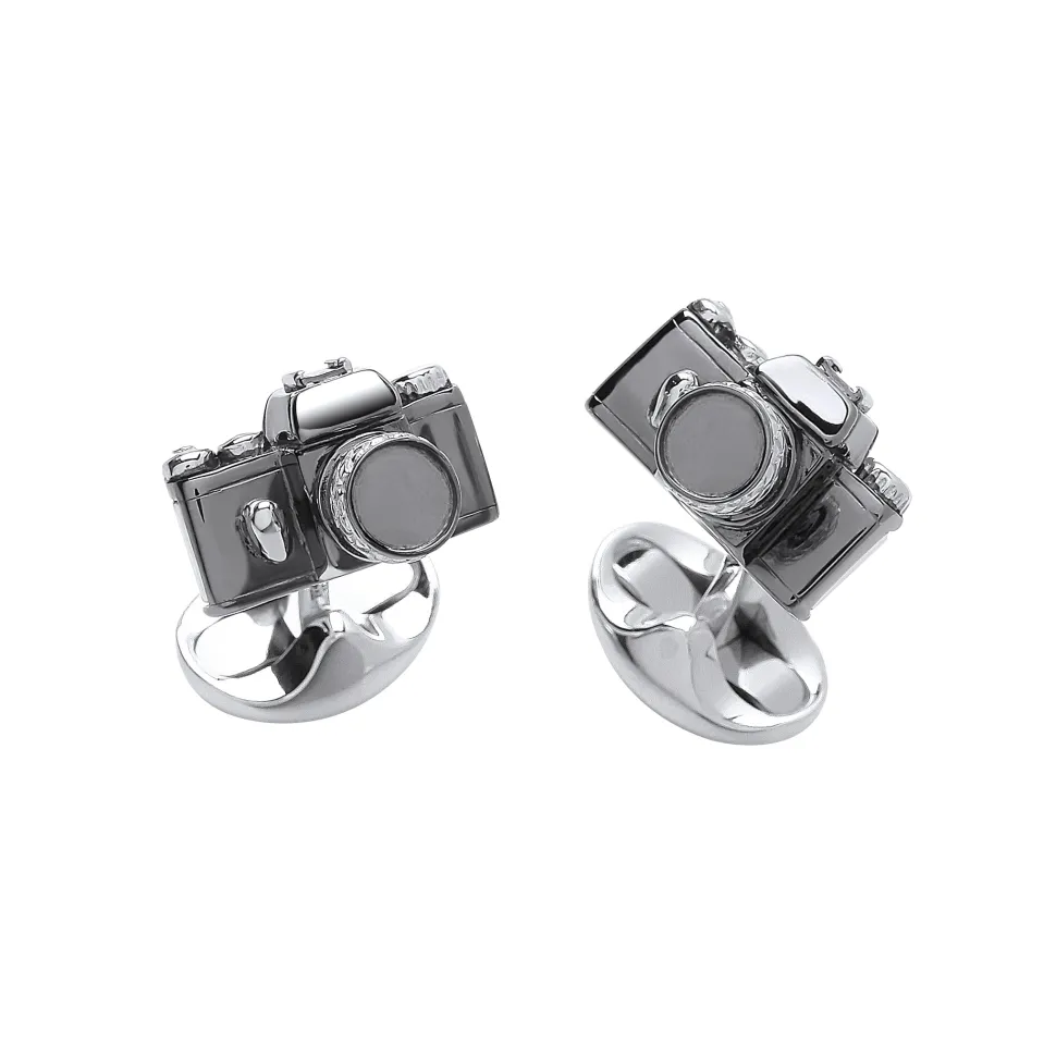 Sterling Silver Camera Cufflinks