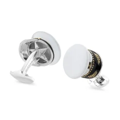 Sterling Silver Captain's Hat Cufflinks