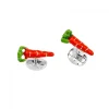 Sterling Silver Carrot Cufflinks