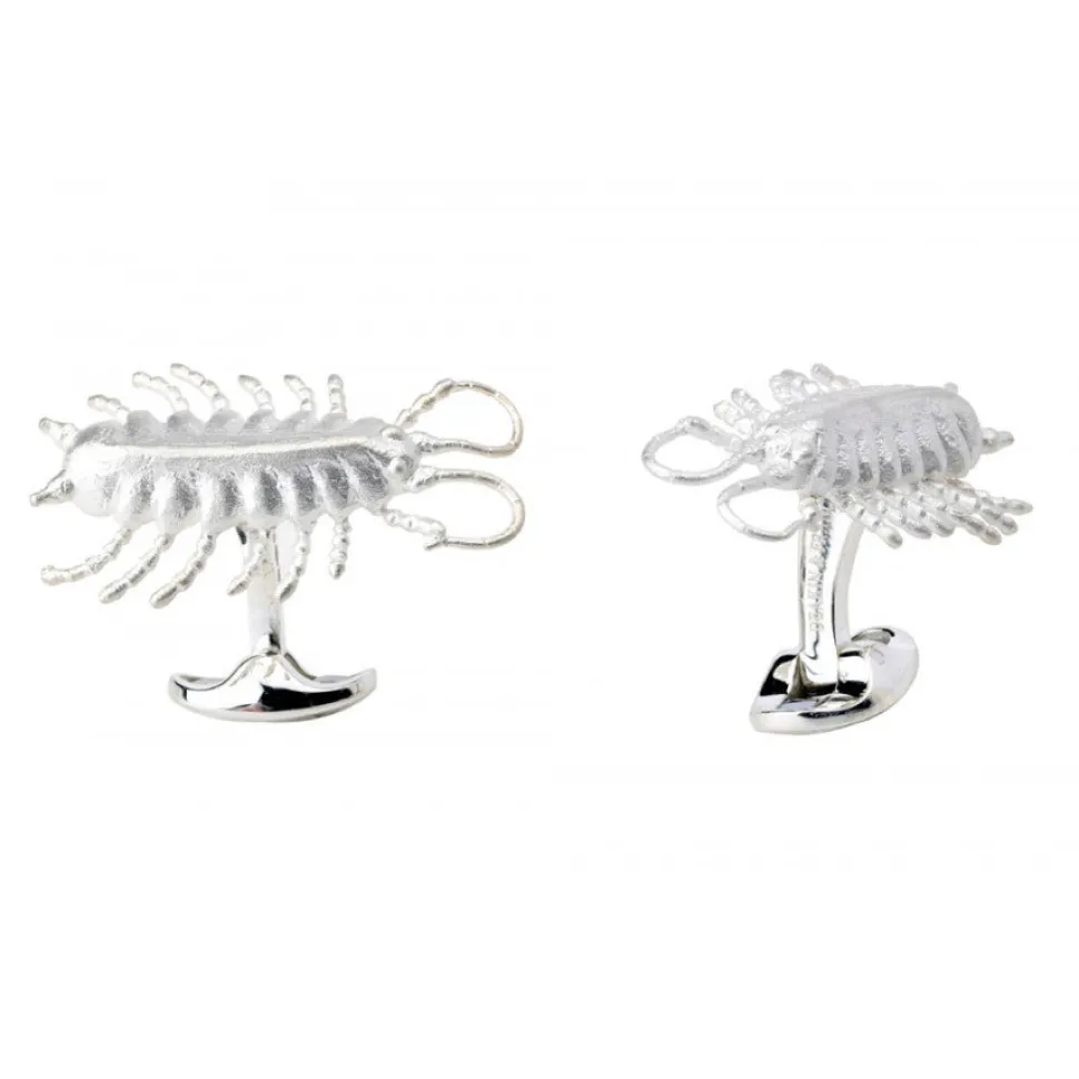 Sterling Silver Centipede Cufflinks