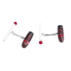 Sterling Silver Cigar And Match Cufflinks