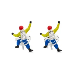 Sterling Silver Climber Cufflinks