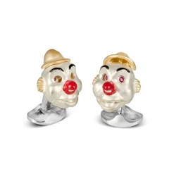 Sterling Silver Clown Cufflinks
